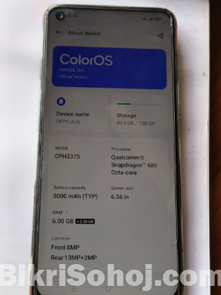 Oppo a76